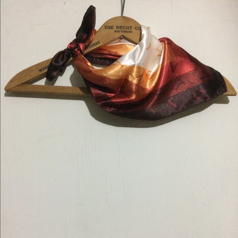 NWOT red, orange, and white scarf